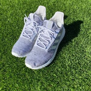 Adidas Light Gray and White Running Shoes